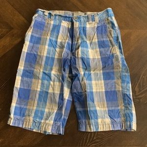 Boys VANS Blue Plaid Retro Shorts
